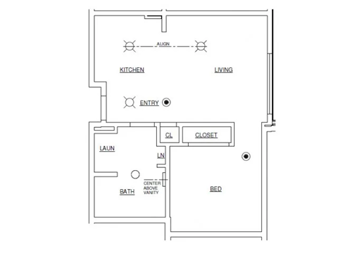 Floor plan for studio, 1 bath, 567 sqft
